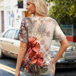 Zeagoo Womens Summer Tops Short Sleeve Casual Shirts Floral Tee