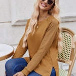 Zeagoo Womens Sweatshirts Lightweight Cable Knit Sleeve Sweaters