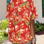 Zeagoo Womens Hawaiian Button Down Shirts Casual Floral Tropical Shirt