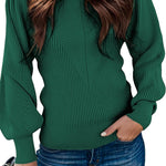 Zeagoo Women's Pullover Knitted Pullover Crew Neck Tops