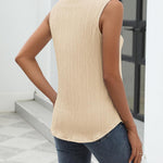 Zeagoo Sleeveless Button Down Shirts V Neck Solid Tank Tops