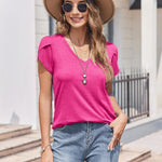 Zeagoo Shirts Casual Short Sleeve Tees Dressy Casual Patel Blouses