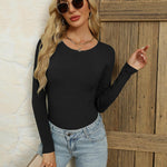 Zeagoo Women's Long Sleeve Basic Slim Fit Tops Ribbed Knit T-Shirt