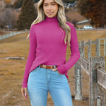 Zeagoo Women's Turtleneck Sweaters Fitted Long Sleeve Shirts