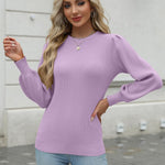 Zeagoo Women's Pullover Knitted Pullover Crew Neck Tops