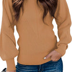 Zeagoo Women's Pullover Knitted Pullover Crew Neck Tops