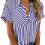 Zeagoo Womens Button Down Shirts Rolled Cuffed Shirt