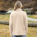 Zeagoo Women's Turtleneck Sweater Fall Winter Chunky Knitted Pullover