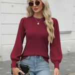 Zeagoo Women's Pullover Knitted Pullover Crew Neck Tops