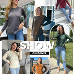 Zeagoo Womens Sweatshirts Lightweight Cable Knit Sleeve Sweaters