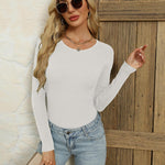 Zeagoo Women's Long Sleeve Basic Slim Fit Tops Ribbed Knit T-Shirt