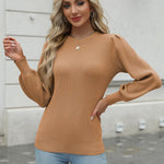 Zeagoo Women's Pullover Knitted Pullover Crew Neck Tops
