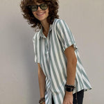 Zeagoo Womens Button Down Shirts Rolled Cuffed Shirt