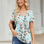 Zeagoo Womens Short Sleeve Tops V-Neck Tshirts