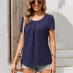 Zeagoo Women's Tunic Tops Short Sleeve Floral Boho Casual T Shirts