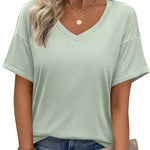 Zeagoo Womens Summer Tops Short Sleeve Casual Shirts Floral Tee