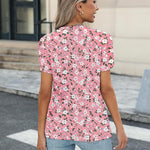 Zeagoo Womens T Shirts Short Sleeve Pleated Dressy Loose Tops