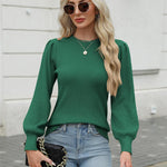 Zeagoo Women's Pullover Knitted Pullover Crew Neck Tops