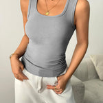 Zeagoo Womens Tank Tops 2 Pack Ribbed Square Neck Shirts