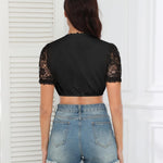Zeagoo Dirndl Blouse Women's Lace Dirndl Blouses (DE Only)