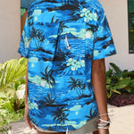 Zeagoo Womens Hawaiian Button Down Shirts Casual Floral Tropical Shirt