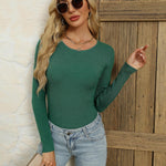 Zeagoo Women's Long Sleeve Basic Slim Fit Tops Ribbed Knit T-Shirt