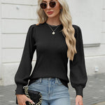 Zeagoo Women's Pullover Knitted Pullover Crew Neck Tops