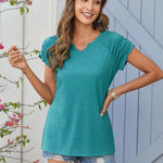 Zeagoo Short Sleeve Shirts Loose Fit V Neck T Shirts