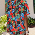 Zeagoo Womens Hawaiian Button Down Shirts Casual Floral Tropical Shirt