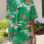 Zeagoo Womens Hawaiian Button Down Shirts Casual Floral Tropical Shirt