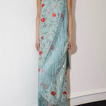 Floral Print Halter Neck Sleeveless Elegant Tassel Maxi Dress
