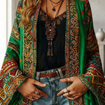 Essential Mosaic Velvet Open-Front Jacket
