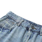 Retro Loose Scimitar Denim Cropped Trousers