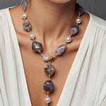 Vintage-style Irregular Beaded Necklace