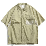 Japanese Retro Multi-pocket Patchwork Loose T-shirt