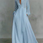 Harper White | Elegant Long Sleeve Maxi Dress For Women