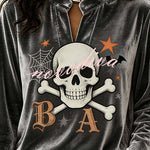 Spooky Season Velvet Long Sleeve Halloween Shirt