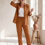 Noor™ | Long Sleeve Shirt Tapered Pants Set