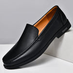 Corden Stitched Leather Loafers