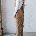Women's Cozy Corduroy Loose Fit Overalls