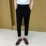 Slim-fit Draped Suit Trousers