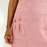 Susan | Cotton Linen Dress with Half-Zip