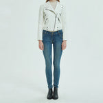 PU Leather Short Slim Jacket