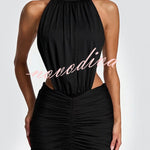 Thekla Ruched Cut-Out Mini Dress