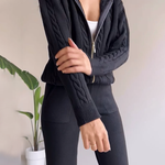 Zeagoo Women's Casual Twist Jacquard Sweater Cardigan Two-Pieces Set