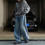 Loose High Waist Wide Leg Arc Jeans