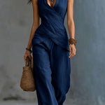 Coastal Muse Linen-Look Two-Piece Set