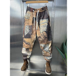 Retro Patchwork Floral Loose Harem Pants