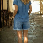 Estefania | Comfortable Denim Shorts Set