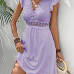 Elise Young | Lace Butterfly Sleeve Midi Dress For Women